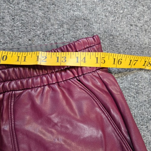 Pantalone donna Nine West taglia media rosso bordeaux ecopelle jogger elastico in vita - Foto 6 di 10