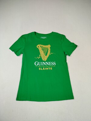 Guinnes Beer Slainte Shirt Men's Large Green St James Gate Dumblin Ireland