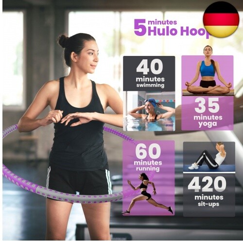 Hula Hoop Reifen Erwachsene - Edelstahlkern mit hohe Qualität Schaumstoff - - Bild 3 von 7