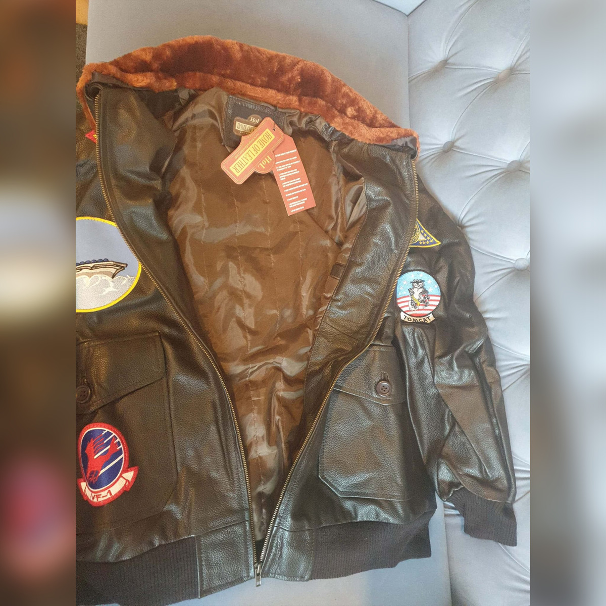 Pilot Top Gun Tom Cruise Men A2 Fighter Bomber Real Leather Jacket Classic  Movie | eBay