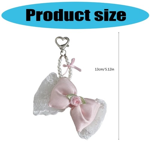 Elegancka tkanina Bowknot wisząca przenośna dla modnych kobiet i studentów ornament - Zdjęcie 8 z 10