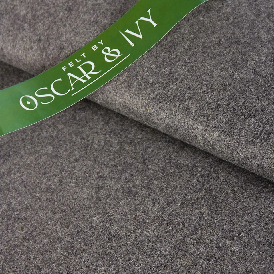 Handicraft Wool/Viscose Felt Fabric Material - Marl Grey - Felt By Oscar & Ivy - Image 3 of 3