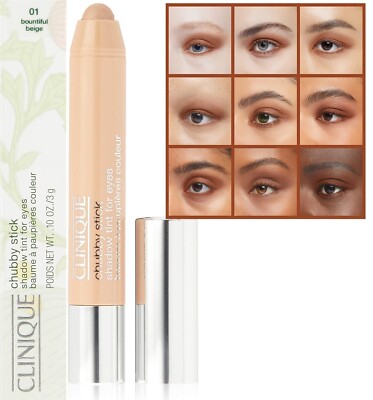 Clinique CHUBBY STICK Shadow Tint for Eye 01 BOUNTIFUL BEIGE Full SZ 0.10 oz NIB