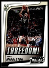 2018-19 Panini Threads Threedom Khris Middleton Milwaukee Bucks #13 Insert