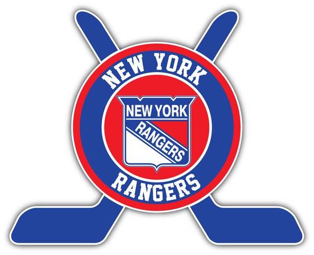 New York Rangers Sticks Logo NHL Sport Car Bumper Sticker Decal "SIZES
