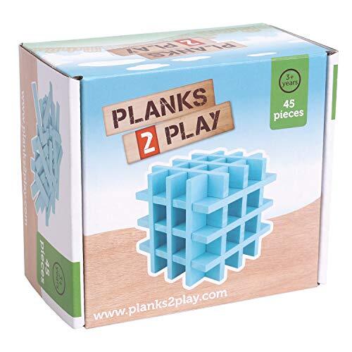 New Classic Toys- Planks 2 Play-45 Tavole-Azzurro, 45 Pieces - Light (X7w)