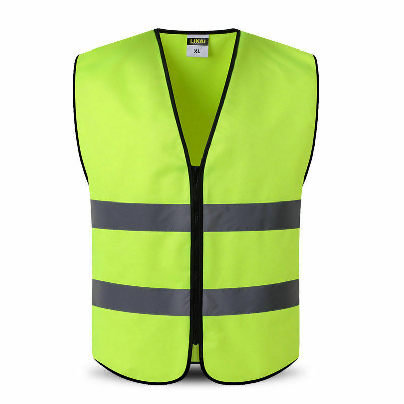 Hi-Vis Safety Vest Reflective Waistcoat High Visibility Security Jacket Gilet