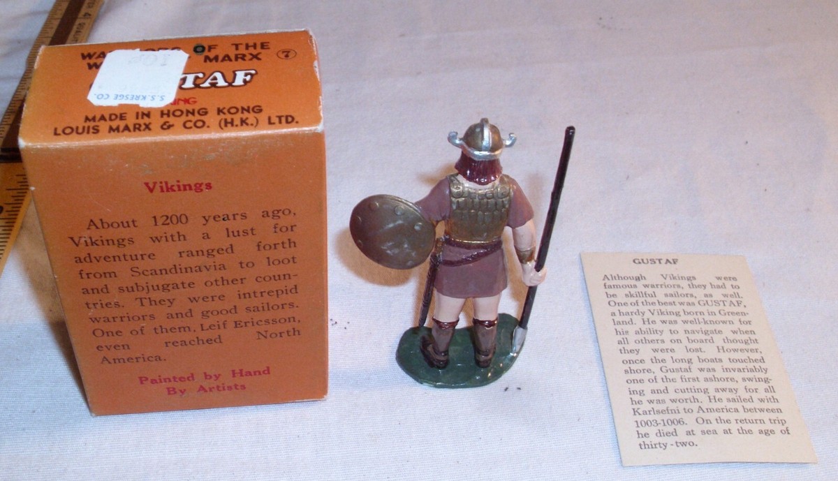 MARX WARRIORS OF THE WORLD GUSTAF VIKING FIGURE BOXED 1960s | eBay