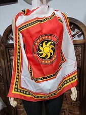 TERITAL Made in Italy Vintage squared scarf GEO Graphic 30"X31" 03