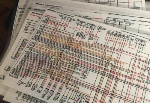 COLOR Wiring Diagram 11" x 17" for BMW 1988 535i 535is 528e (e28) 10 pages - Picture 2 of 4