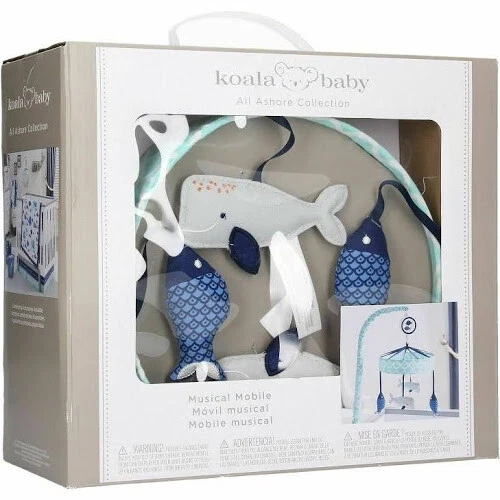 Koala Baby All Ashore 5Pc Crib Bedding Set Include Mobile/Changing Pad Cover New - Image 4 of 4