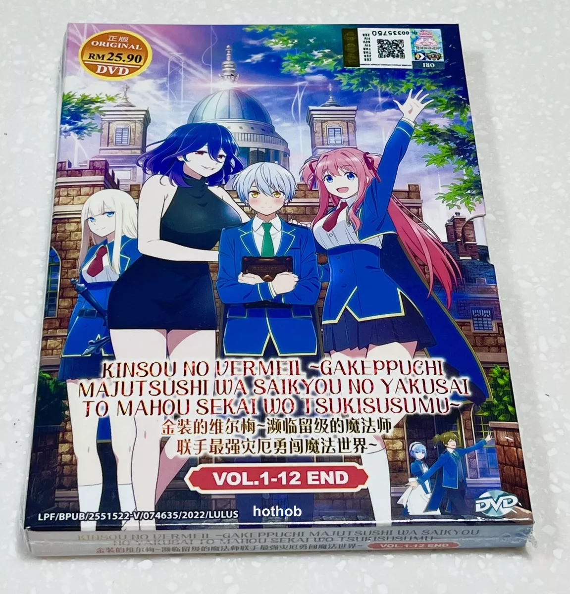 DVD ANIME~Kinsou No Vermeil:Gakeppuchi Majutsushi(1-12 End) English sub