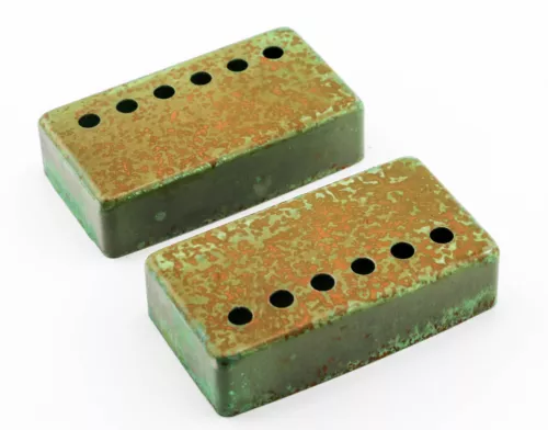 AGP ™ - PAF Aged Relic Nickel Humbucker Cover Set 49.2mm Pole Spacing #89231