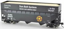 Bowser  SUN BELT SYSTEM 70-Ton Wood Chip Hopper Cars (assorted #'s)  *FREE SHIP