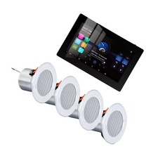 25W Bluetooth Wall Amplifier + Ceiling Speakers Stereo Home Theater System