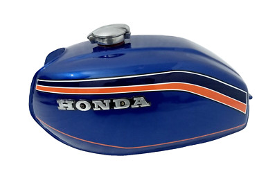 Honda CB400 CB400A 1978 Blue Painted Steel Petrol Fuel Gas Tank +