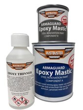 BLACK 2.25L Rustbuster  Epoxy Mastic Rust Proofing Paint Classic Car