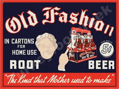 Old Fashion Root Beer 18'' x 24'' Metal Sign