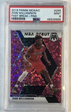 2019-20 Mosaic Fast Break Pink Zion Williamson RC #/20 PSA 9 Mint Amazing 20/20
