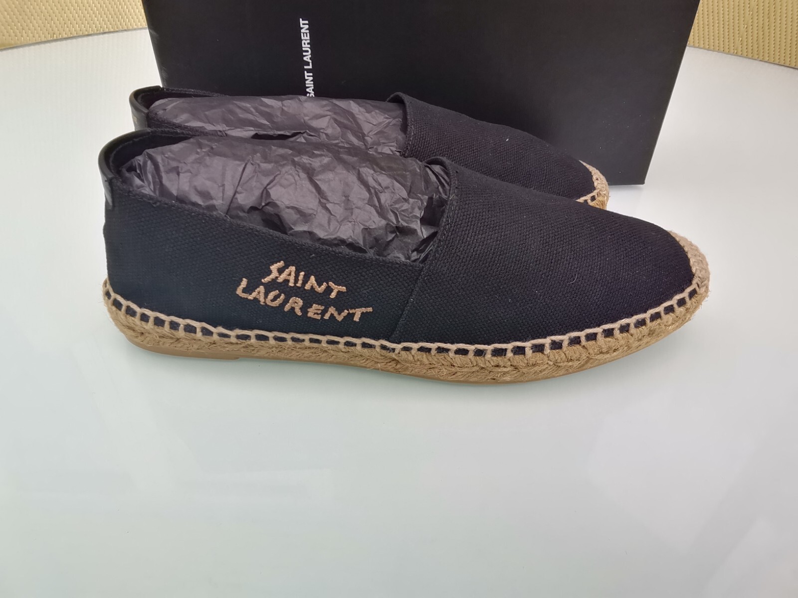SAINT LAURENT YSL ESPADRILLAS TELA CON LOGO YSL EU 40