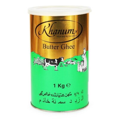 Khanum Butter Ghee (2x 1000g) Doppelpack Butterschmalz Vorrat zum Backen Kochen
