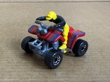 Matchbox 4 Wheler Quad Bike, With Rider, 5 Pack Car, 2000, Die Cast, Rare, Red.