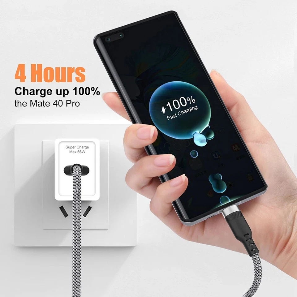 6A Extended USB Type-C Fast Charging Data Cable Samsung Huawei Xiaomi PS5 Gift - Image 2 of 4
