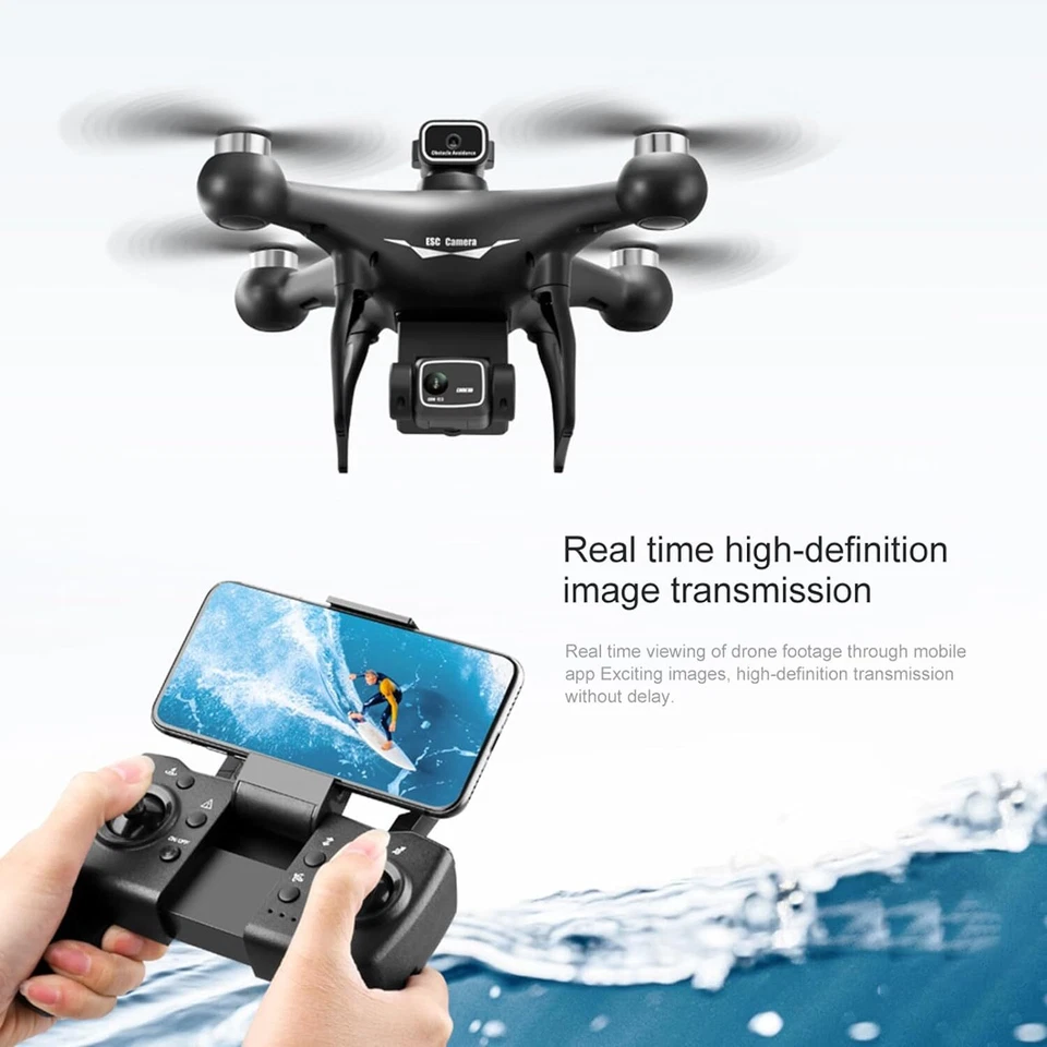 Drone S116 fotocame 4K professionale evitamento ostacoli motore brushless - Immagine 4 di 4