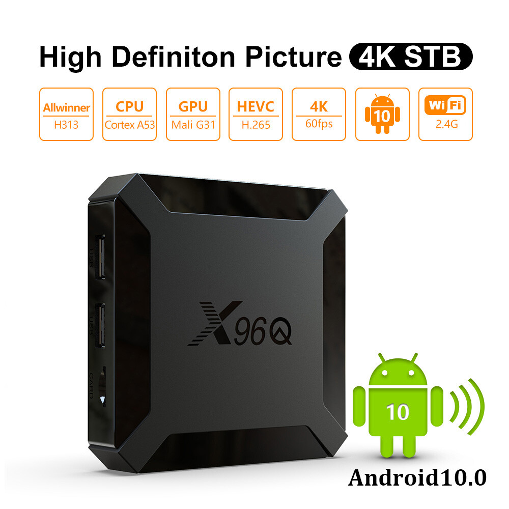 Thumbnail - X96q Android 10.0 Smart Tv Box 4k Hd Android Media Player Quad Core