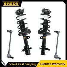 4PCs Front Struts Coil Springs + Sway Bars for 2007-2014 Honda CRV CR-V