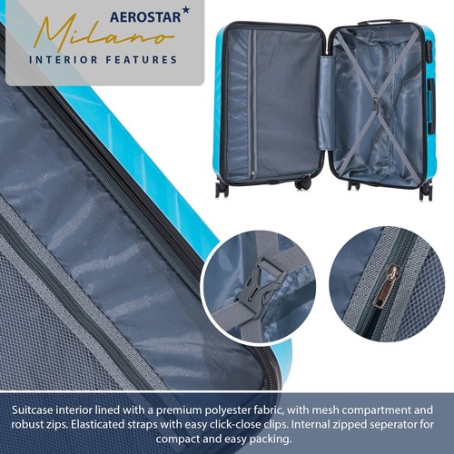 28/24/20 Cabin , Checked in Hard shell ABS luggage 4 wheel Lightweight Suitcase - Picture 11 of 46