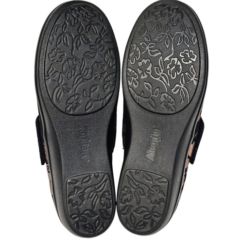 Alegria Lauryn Leather Nubuck Floral Comfort Casual Clog Size 40 US Sz 9.5-10 - Picture 11 of 15