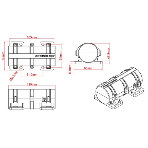 Electric Vibrating Motor For Massage Bed Vibration Motor 3200rpm DC 12V 6-8W NEW - Picture 15 of 22