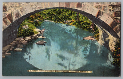 Old Stone Bridge Over Cedar Creek, Petit Jean State Park, Arkansas Postcard