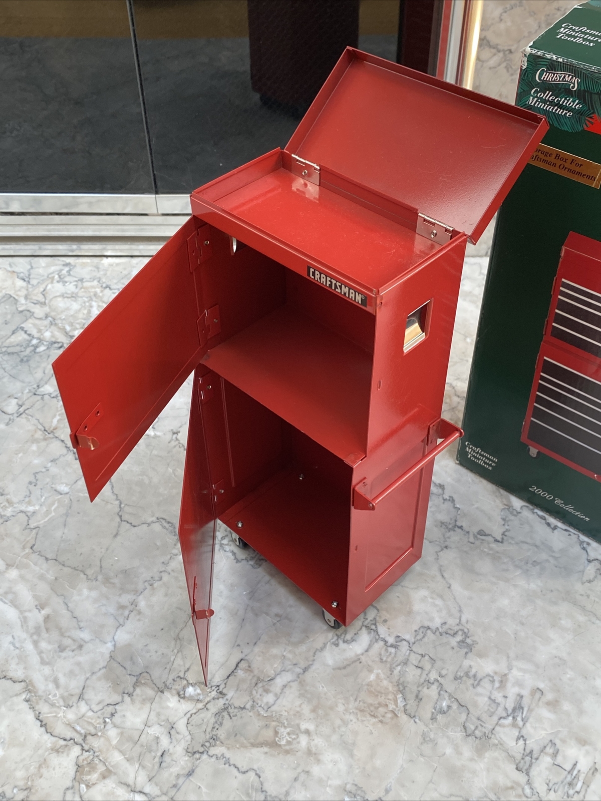 2000 Sears Craftsman Tool Box Christmas Ornament Collection Miniatures 11” Metal - Picture 3 of 11