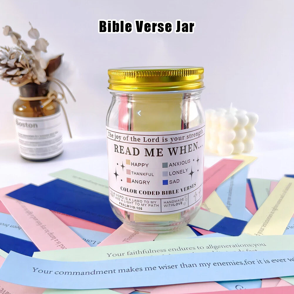 Bible Verses Jar Bible Verses Scripture Jar Color Coded, 52% OFF