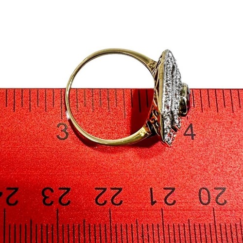 Mid-Century Victorian Revival Ruby and Diamond Ring in Platinum and Yellow Gold - Picture 8 of 12