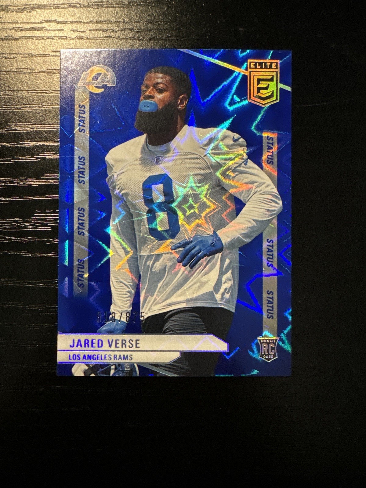 2024 Panini Donruss Elite Jared Verse #150 Blue /875 (RC) Rookies Status Rams