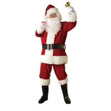 Bristol Novelty Unisex Adult Regal DLX Santa Claus Plush Costume (BN4939)