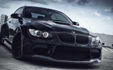 Cars black legend bmw Desk Mat Stitched