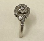 Kims Jewelers Sterling Silver Antique Design Diamond Ring (Size 6.5) — photo 7