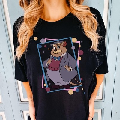 Disney Basil Of Baker Street The Great Mouse Detective Black T-Shirt Size S-5XL