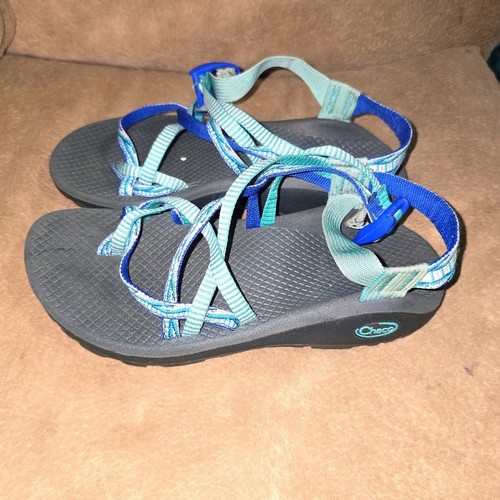 Chaco Z Cloud X2 Sandals Women Size 7 Comfort Sport Outdoors Hiking Striped Blue - Picture 8 of 13