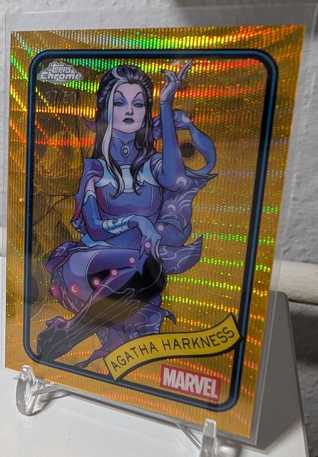 2025 Topps Chrome Marvel Agatha Harkness #6 gold wave /50 numbered