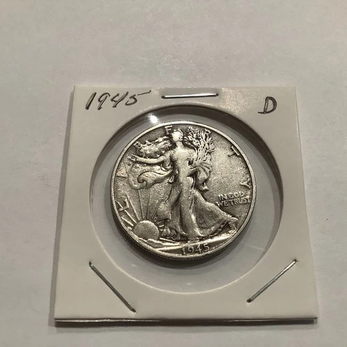 1945 D 50C Walking Liberty Half Dollar Exact Coin Shown ￼