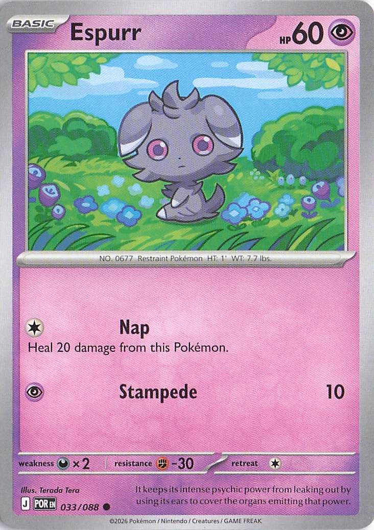 ✨Espurr 033/088 - Normal - ME03: Perfect Order - NM