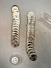 1958P WASHINGTON QUARTER 90% SILVER CH. BU BRILL. UNC. 40 COIN ROLL TYPE B REV.