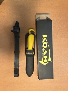 Koah Spearfishing Knife No Magnet Sheath With Rubber Leg Straps
