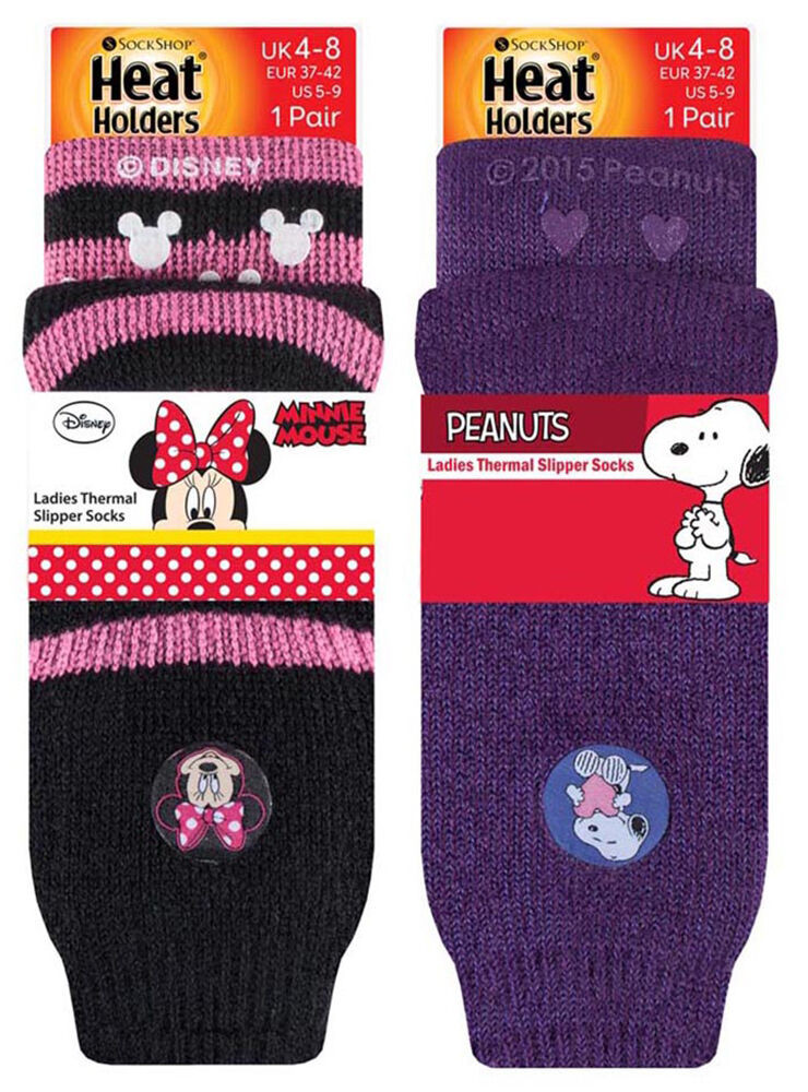 Heat Holders Mens Ladies Kids Thick Non Slip Character Slipper