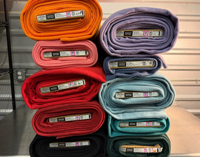 JOANNS ANTI-PILL PLUSH FLEECE MEDIUM WEIGHT SOFT HAND,  SOLID COLOR,  BTY, NWT